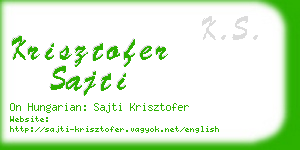 krisztofer sajti business card